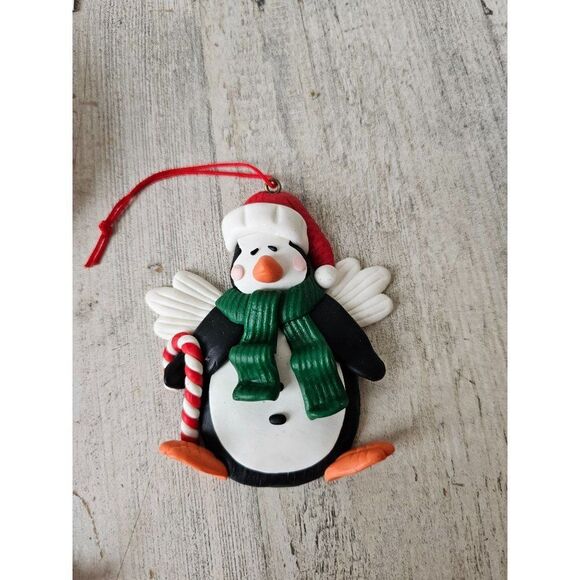 Glass cannon falls penguin ornament dough Xmas tree set - Picture 3 of 8